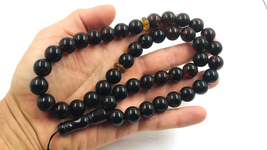 Natural Baltic Amber Prayer Beads Misbaha Tasbih Rosary 73g 45 Beads pressed - $157.39