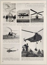 1954 Print Ad Sikorsky Helicopters 5 Copters Shown World War 2, Korea - $18.88