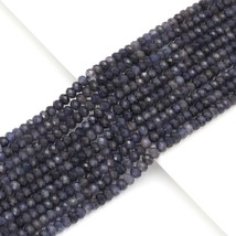 Genuine Iolite Faceted Rondelle Beads, Sku#U1668 - $12.00+