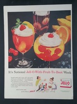 Vintage 1960 Jell-O with Fruit to Boot Full Page Original Color Ad - $6.64