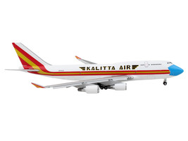 Boeing 747-400F Commercial Aircraft with Flaps Down &quot;Kalitta Air&quot; White with Str - £69.90 GBP