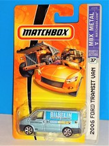 Matchbox 2006 MBX Metal #37 2006 Ford Transit Van Blue Bilstein Shocks - £6.23 GBP