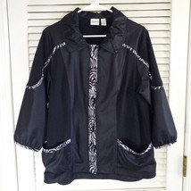 Zenergy By Chico’s Jacket Women’s Size 3 Plus Activewear Full Zip Light Weight - £13.32 GBP