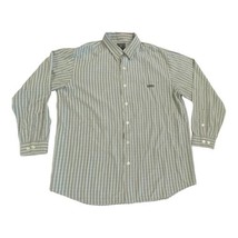 Lucky Brand Shirt Men&#39;s XL Dungarees Plaid Button Up Long Sleeve 100% Rayon Read - £9.96 GBP