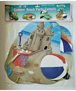 2003 Beistle Summer Beach Party Cutouts 16&quot; Set Of 4 New In Packaging - £11.98 GBP