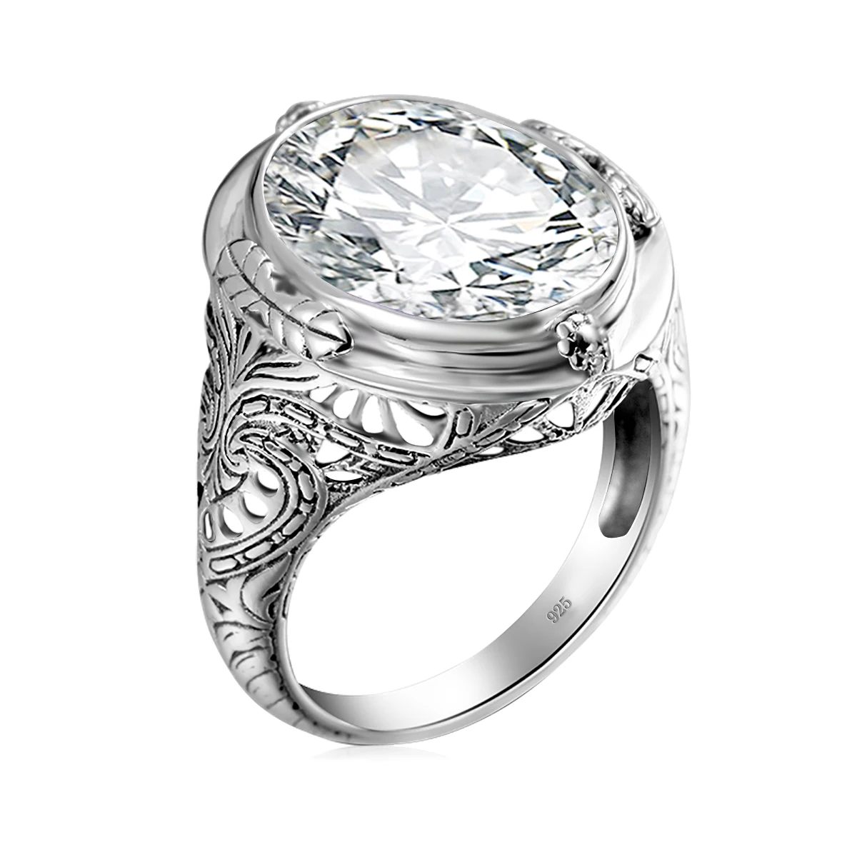 Er rings aquamarine ring handmade vintage engraving pattern men s ring boutique jewelry thumb200