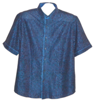Saks Fifth Avenue Pure Luxury Cotton Men&#39;s True Navy Shirt Size L - £34.13 GBP