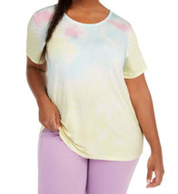 Ideology Womens Plus Size Tie Dye Back Cutout Top Color Tie Dyed Size 2X - £31.23 GBP