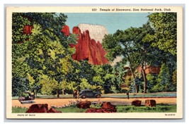 Temple of Sinawava Zion Canyon National Park Utah UT  UNP Linen Postcard Y10 - £2.32 GBP