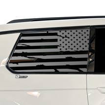 Fits Jeep Grand Cherokee L 21-23 Window Distressed American Flag Decal S... - $29.99+