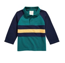 First Impressions Baby Boys 3-6M Trailing Vine Green Long Sleeve Polo Sh... - £10.07 GBP