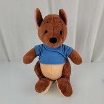 Disney Store Exclusive Winnie the Pooh Roo Plush Kangaroo 11&quot; Blue Shirt... - £15.63 GBP