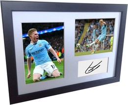 Signed Black Soccer Kevin De Bruyne Manchester City Autographed Photo - £56.94 GBP