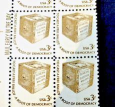 Scott #1584 To Cast a Free Ballot-A Root of Democracy 3 Cent US Stamps - £2.34 GBP