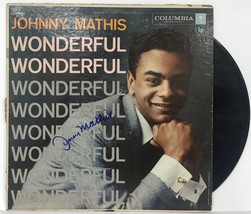 Johnny Mathis Signed Autographed &quot;Wonderful&quot; Record Album - COA Card - £39.49 GBP