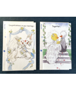 Lot 2 NEW Vtg Suzy&#39;s Zoo WEDDING Greeting Card with ENVELOPES Violet Tuc... - $13.48 CAD