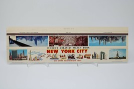 Worlds Greatest Match Book NEW YORK CITY Large Giant Vintage Matchbook Cover - £7.70 GBP