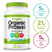 Orgain Organic Plant Based Protein Powder, Vanilla Bean - Vegan, Low Net... - £33.81 GBP