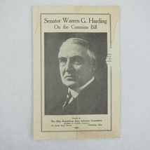 Antique 1920 Senator Warren G. Harding of Ohio On Cummins Bill Pamphlet RARE - £31.45 GBP