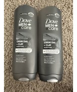 2 Dove Men + Care Charcoal &amp; Clay Purifying Body Face Scrub Micromoistur... - $229.74 MXN
