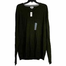 New Old Navy V-Neck Sweater Size XXL Green Mens Cotton Blend Knit LS 2XL - £15.47 GBP