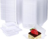 100 Pack Clear Plastic Sq.Are Hinged Food Containers,, 8&quot;) Are Available. - £30.58 GBP