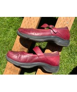 Dansko Kitty mary jane shoe Clog Leather Comfort Red Burgundy Womens 40/9.5 - £28.16 GBP