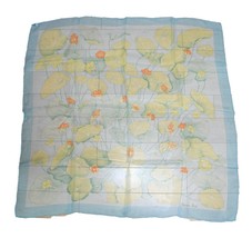 Hermes Scarf Les Capucines 90 cm Chiffon Silk mousseline flower lotus muslin 35&quot; - £321.66 GBP