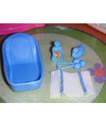 Fisher Price Loving Family Dollhouse Blue Baby Bath Towel Bath Toys Acce... - £6.99 GBP