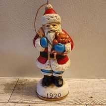 Memories of Santa 1920 Santa Ornament Christmas Eve Inc Ceramic Hanging Korea - £15.37 GBP