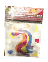 Novelty Creative Kids Cross Stitch Kit Fun Kit MostAges Unicorn Head Gra... - $5.64