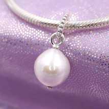 Summer Release Sterling Silver Freshwater Cultured Baroque Pearl Pendant Charm - £13.38 GBP