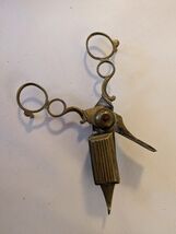 Ciseaux Mouchette Snuffer Bougie Bougeoir Laiton Ciseaux non Marqué - $59.06