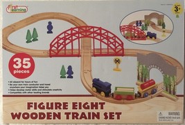 First Learning Toddler Figure 8 Wooden 35 Piece Train Set - New - £22.56 GBP