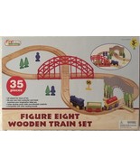 First Learning Toddler Figure 8 Wooden 35 Piece Train Set - New - $41.14 CAD