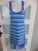 Forever 21 Blue Striped Racerback High Low Dress Size S Women's - $22.00