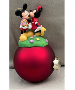 Disney Parks Mickey Minnie Mouse Kiss Ornament NEW RETIRED - £35.33 GBP