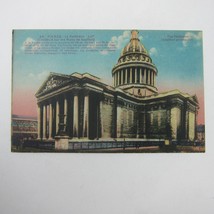 Postcard Paris France Pantheon Building Exterior in Color Antique Unposted RARE - £15.62 GBP