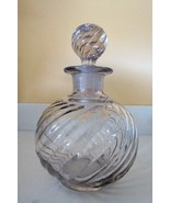 5.75&quot; Tall ~ROUND~SWIRL Clear Perfume/Cologne Bottle~Collectible~Heavy~G... - £43.05 GBP