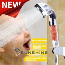 Super High Pressure Boosting Low Bath Shower Head Water Saving Health Fi... - £15.72 GBP