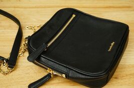 Designer Purse VERA BRADLEY Elena Black Pebbled Leather Crossbody Bag - $44.54