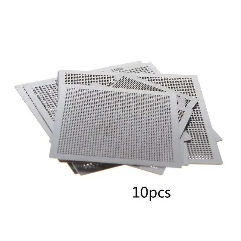 10Pcs/set BGA Reballing Universal Stencil Template Kit for Computer IC Chip - £45.44 GBP