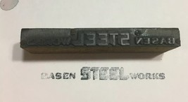 Letterpress Printing Block Basen Steel Works 2 3/4” x 5/16” - $203.73 MXN