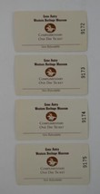 Gene Autry Western Heritage Museum Tickets Lot of 4 - £24.42 GBP