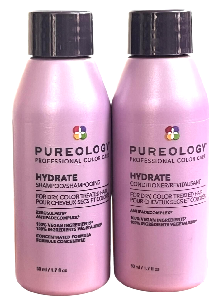 Pureology Hydrate Shampoo & Conditioner, 50mL / 1.7 oz Duo FREE SHIPPING - $22.28