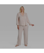 Stars Above Women&#39;s Plus 2X Top &amp; Pant Light Pink Stripe 2 Piece Pajama ... - $614.66 MXN