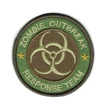 ZOMBIE OUTBREAK RESPONSE TEAM IRON ON PATCH 3&quot; Camo Color Biohazard Embr... - $3.95