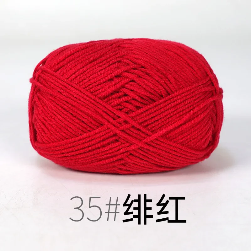 4ply Milk Cotton Yarn For Crochet Needlework Dyed Lanae Craft -RYMX35-1p... - €2,20 EUR