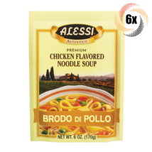 6x Packs Alessi Autentico Premium Chicken Flavored Broth Noodle Soup | 6oz - $31.08