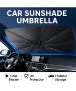 Car Sunshade Umbrella for Front Windshield | Heat Blocker &amp; UV Reflectiv... - $19.79